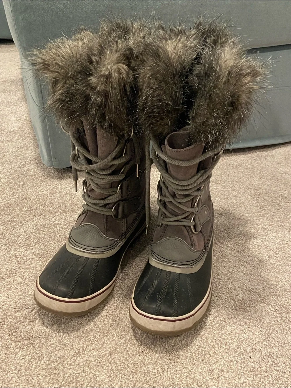 Sorel Black Faux Fur Boot Interior Label